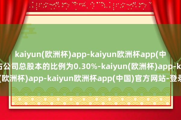 kaiyun(欧洲杯)app-kaiyun欧洲杯app(中国)官方网站-登录入口占公司总股本的比例为0.30%-kaiyun(欧洲杯)app-kaiyun欧洲杯app(中国)官方网站-登录入口