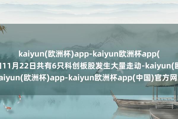 kaiyun(欧洲杯)app-kaiyun欧洲杯app(中国)官方网站-登录入口11月22日共有6只科创板股发生大量走动-kaiyun(欧洲杯)app-kaiyun欧洲杯app(中国)官方网站-登录入口