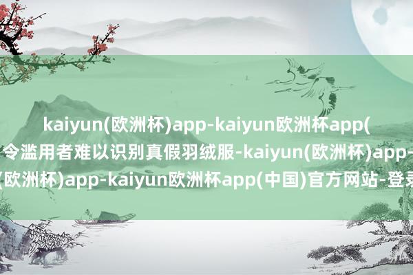 kaiyun(欧洲杯)app-kaiyun欧洲杯app(中国)官方网站-登录入口令滥用者难以识别真假羽绒服-kaiyun(欧洲杯)app-kaiyun欧洲杯app(中国)官方网站-登录入口