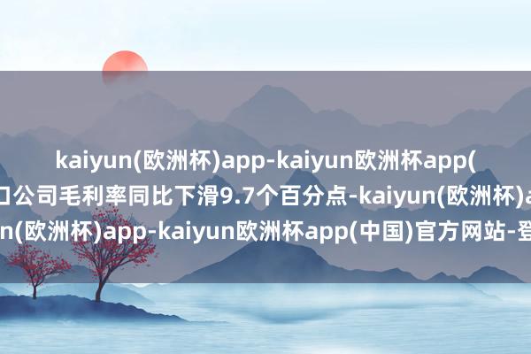 kaiyun(欧洲杯)app-kaiyun欧洲杯app(中国)官方网站-登录入口公司毛利率同比下滑9.7个百分点-kaiyun(欧洲杯)app-kaiyun欧洲杯app(中国)官方网站-登录入口